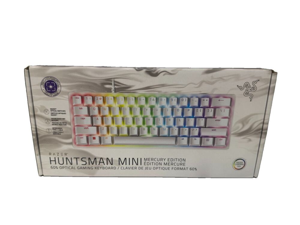 Genuine Razer Huntsman Mini (RZ03-03393300-R3U1) Wired Gaming Keyboard - WHITE